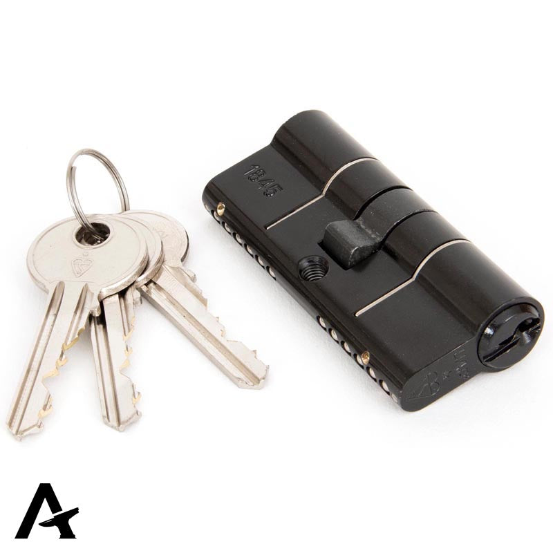 6PIN EURO CYLINDER ALIKE 35/35 BLK - 90238 by MARCHES (ANVIL) ARCHITECTURAL HARDWARE
