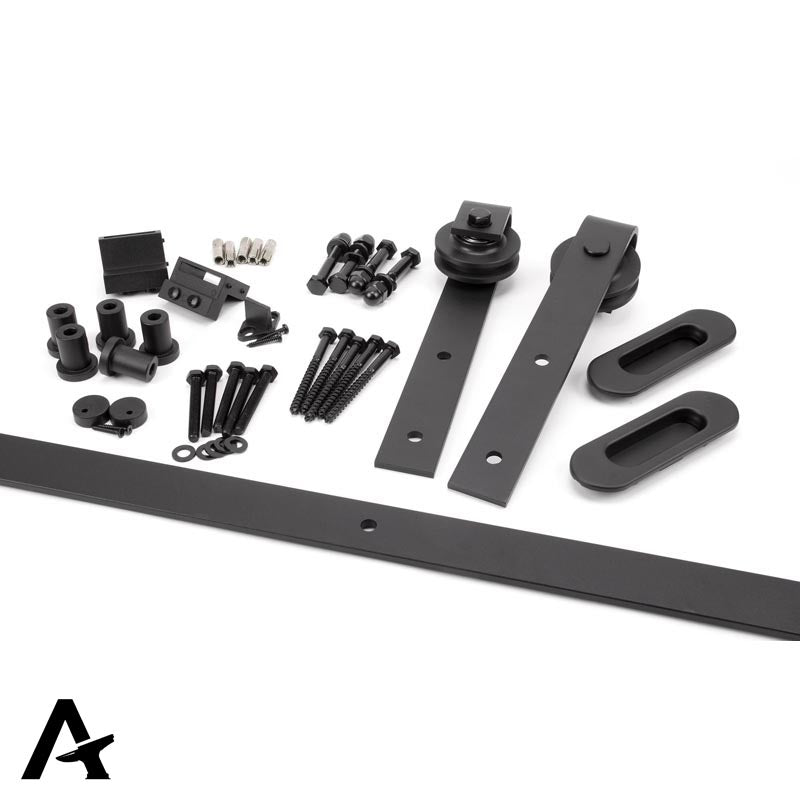 SLIDING DOOR HARDWARE KIT 2m BLK