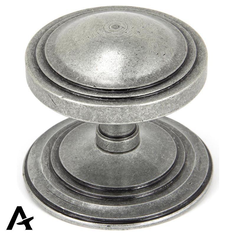 ART DECO CENTRE DOOR KNOB 81x78x90 PEW - 90069 by MARCHES (ANVIL) ARCHITECTURAL HARDWARE