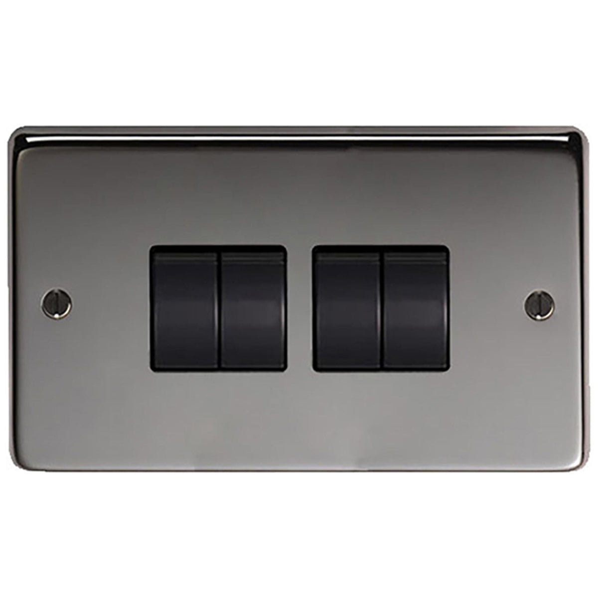 SWITCH 10AMP QUAD 146x86x7 BKN