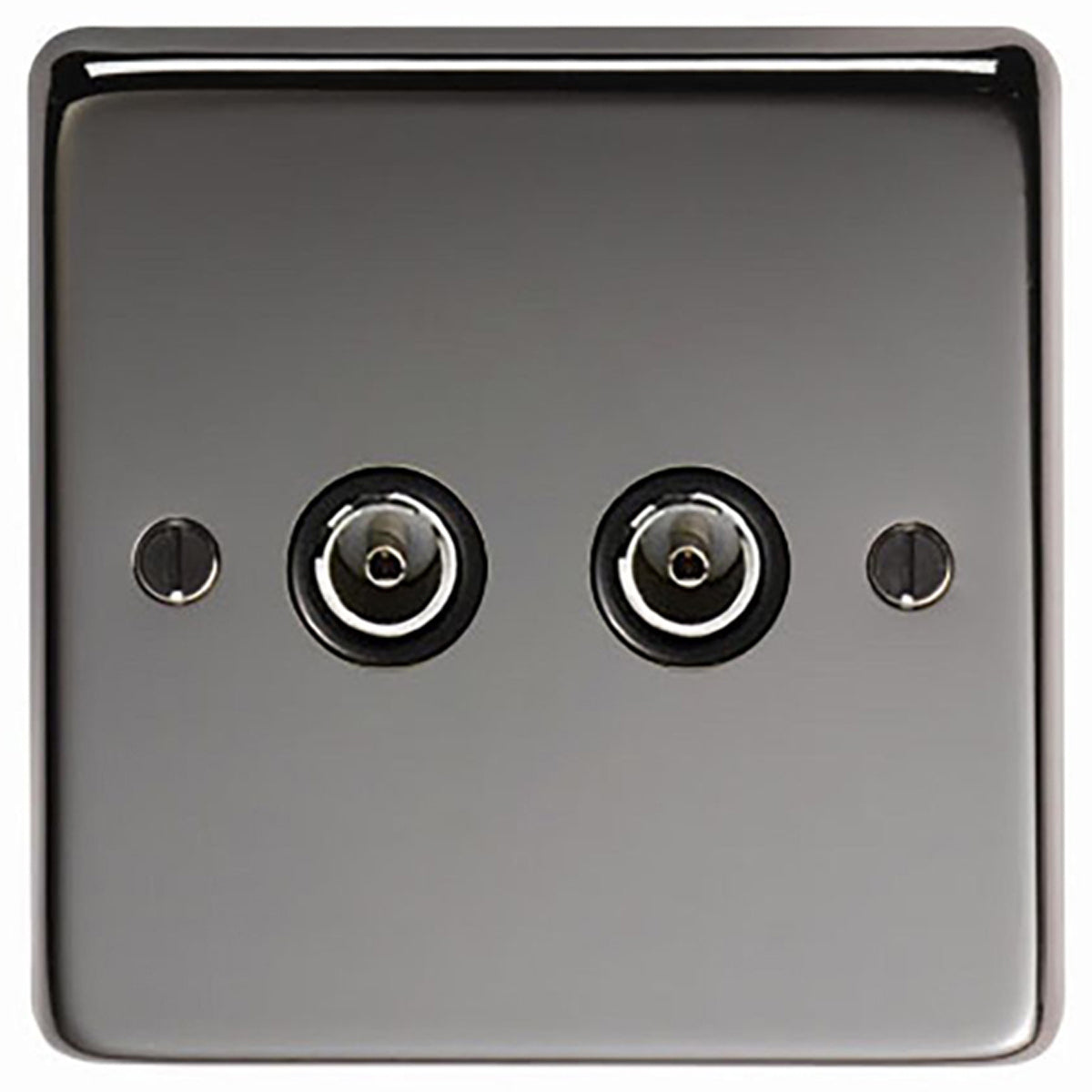 TV SOCKET DOUBLE 86x86x7 BKN