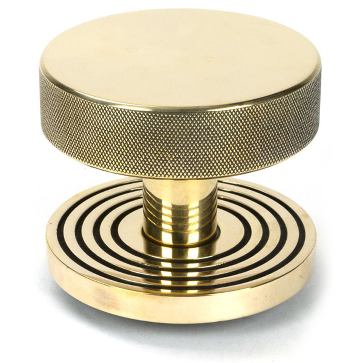 BROMPTON CENTRE DOOR KNOB BEEHIVE 90x70 AGBR