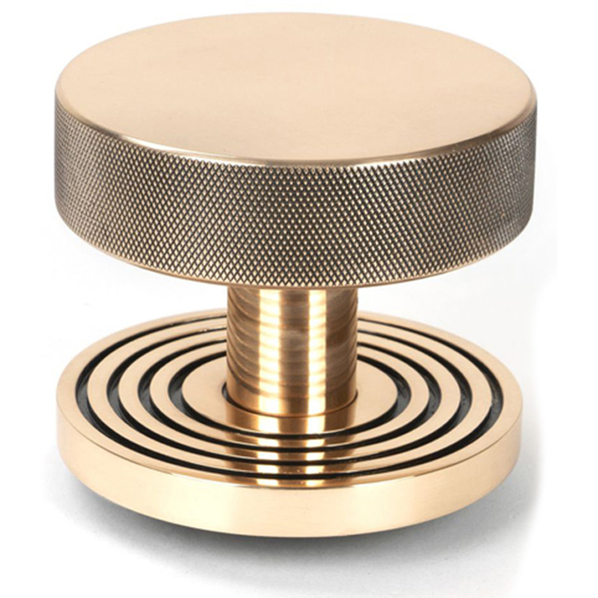 BROMPTON CENTRE DOOR KNOB BEEHIVE 90x70 PBZ