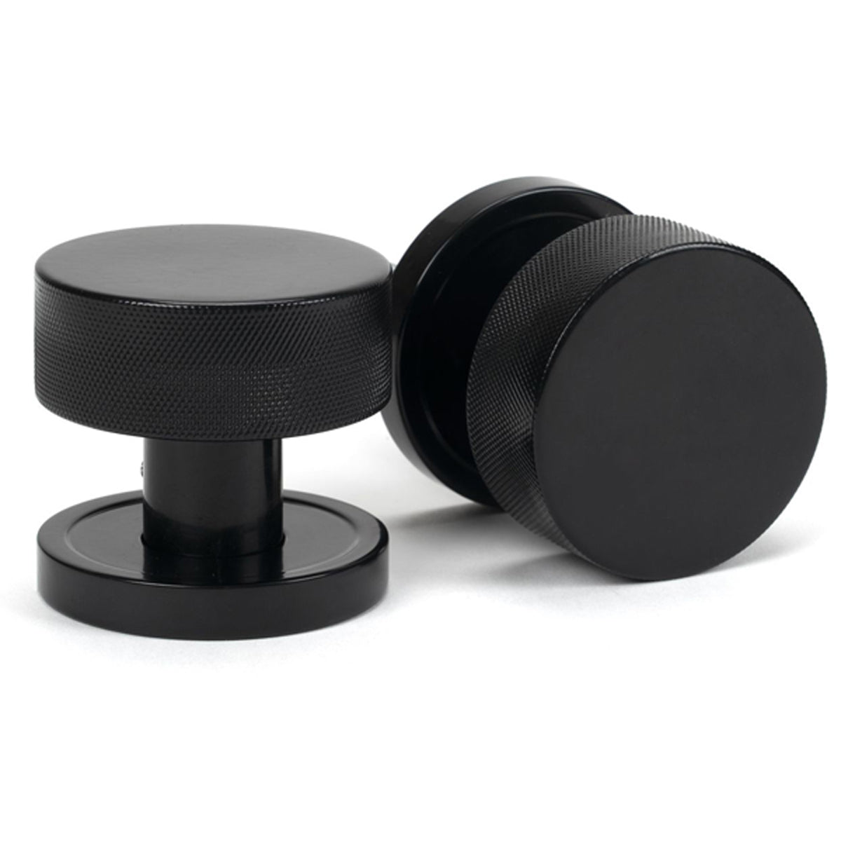 BROMPTON MORTICE/RIM KNOB PLAIN 63x54x22 BLK
