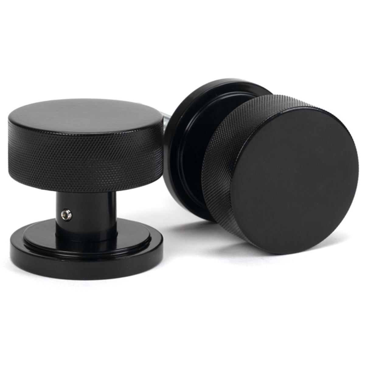 BROMPTON MORTICE/RIM KNOB ART DECO 63x54x22 BLK