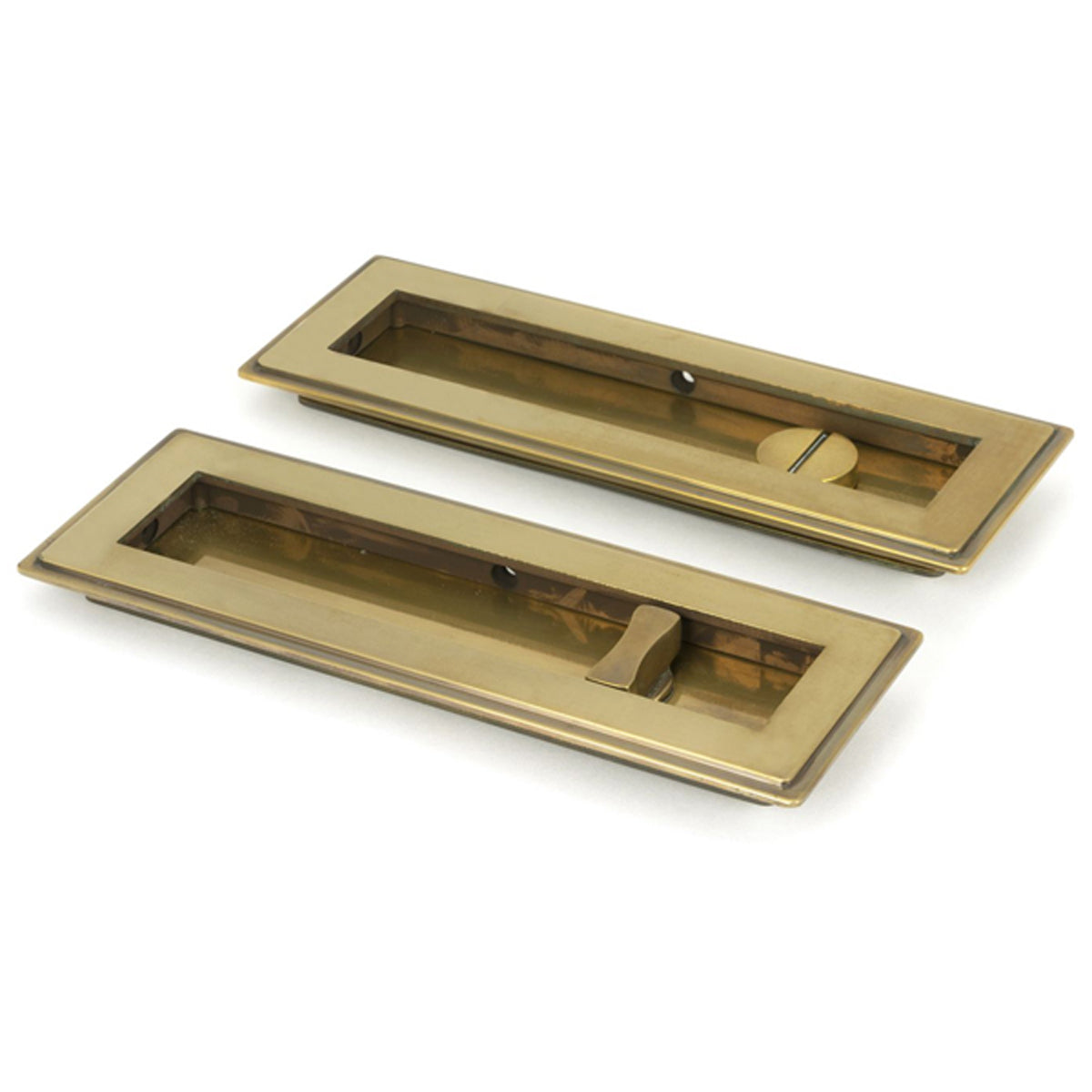 RECTANGULAR PULL PRIVACY ART DECO 175x60x13 AGBR - 48308 by MARCHES (ANVIL) ARCHITECTURAL HARDWARE