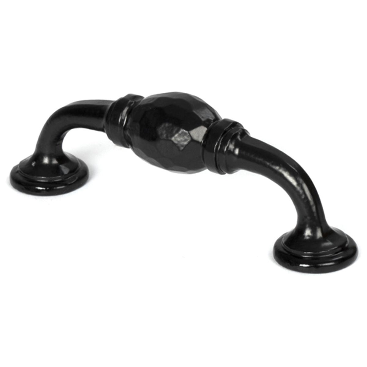 HAMMERED D HANDLE 097HC 25x124x40 BLK