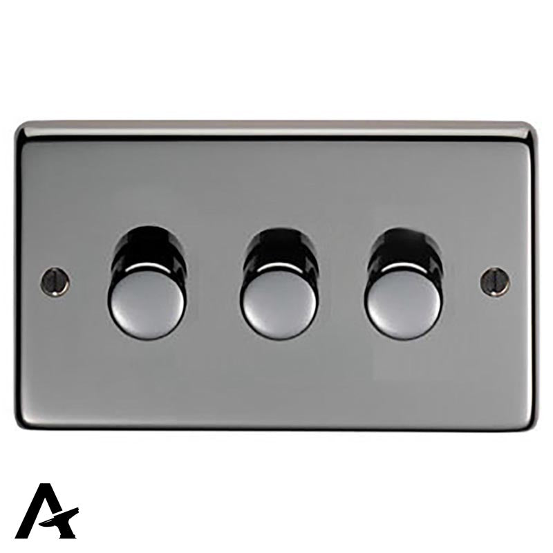 LED DIMMER SWITCH TRIPLE 146x86x7 BKN - 91813 by MARCHES (ANVIL) ARCHITECTURAL HARDWARE