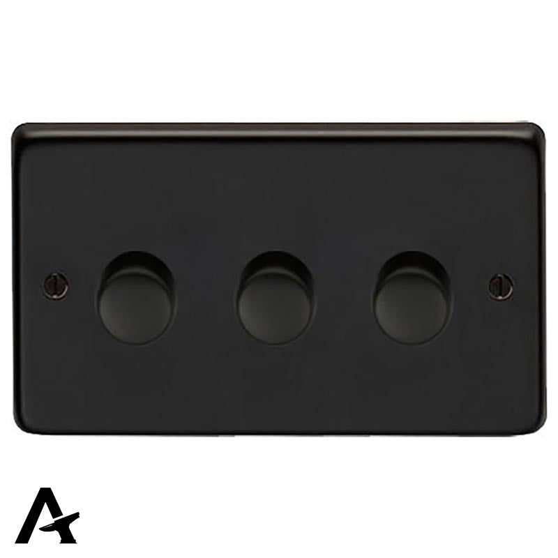LED DIMMER SWITCH TRIPLE 146x86x7 MBK - 91815 by MARCHES (ANVIL) ARCHITECTURAL HARDWARE