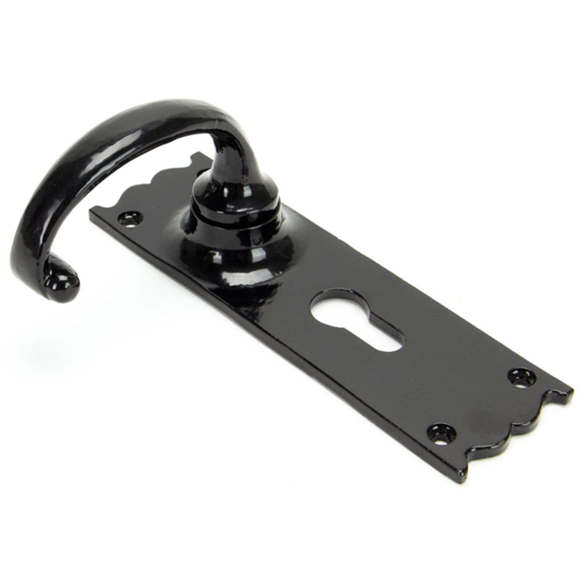 COTTAGE LEVER HANDLE 93x167x64 EURO BLK