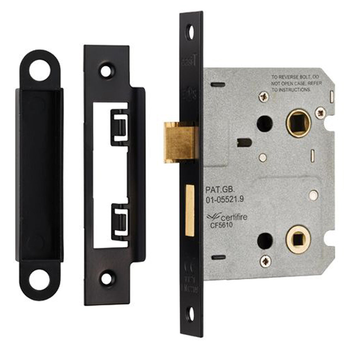 EASI-T CONT BATH LOCK SQU 76 MBK BAE5030MB by CARLISLE BRASS
