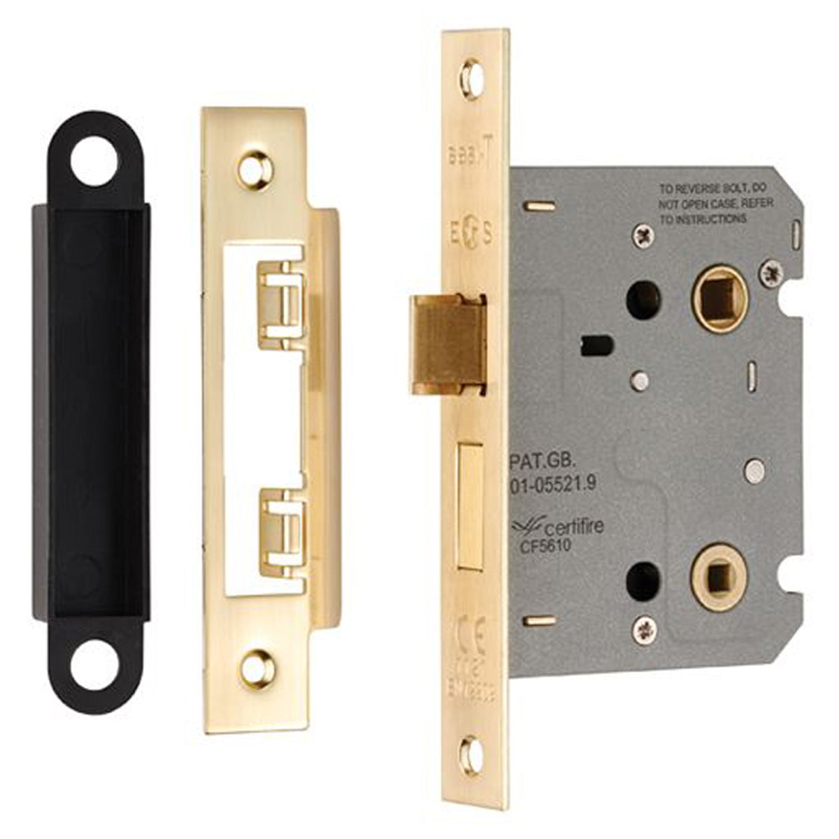 EASI-T CONT BATH LOCK SQU 76 SBR BAE5030SB by CARLISLE BRASS