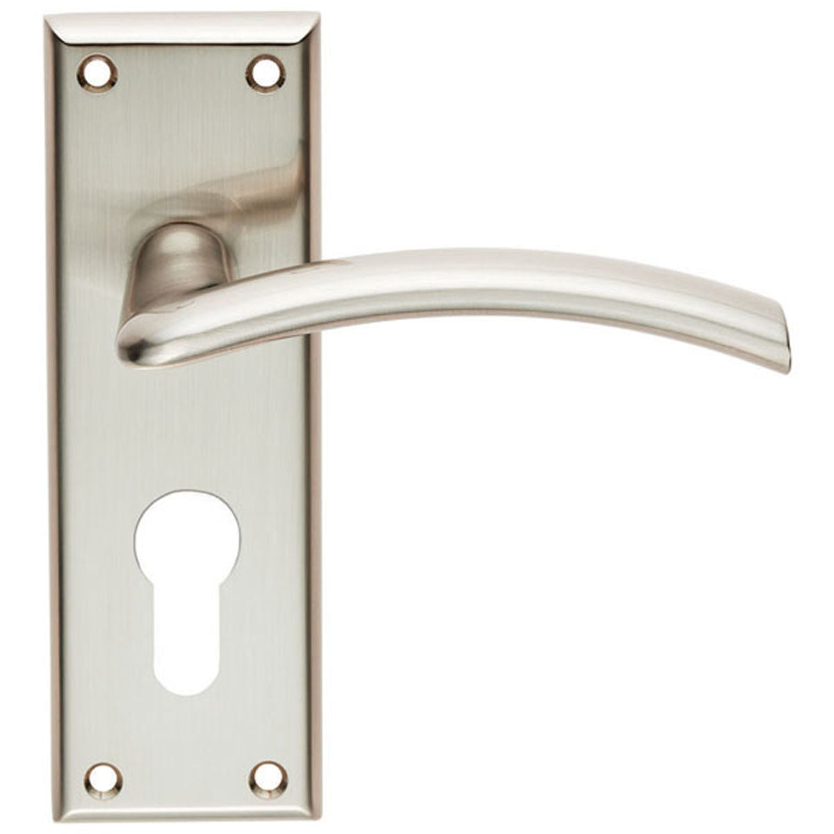 TRENTA LEVER HANDLE EURO 150x50 SNP SZR031YSN by CARLISLE BRASS