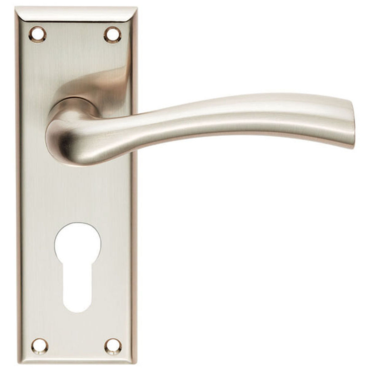 CINQUANTA LEVER HANDLE EURO 150x50 SNP SZR051YSN by CARLISLE BRASS