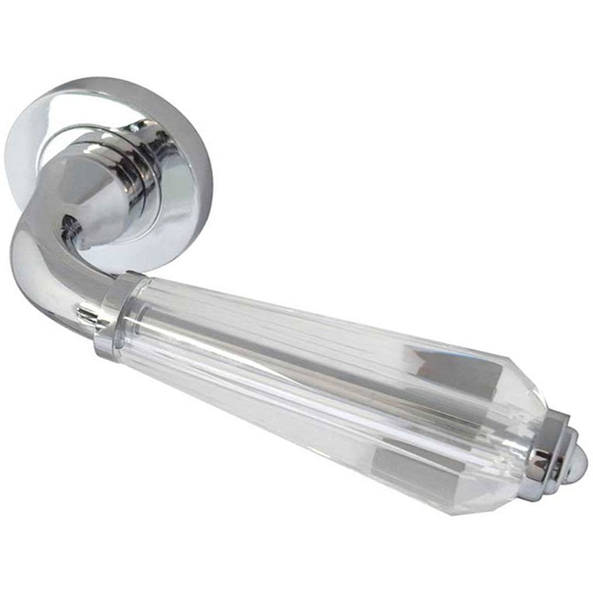 FLUTED GLS LEVER HANDLE 125xD50 PCP