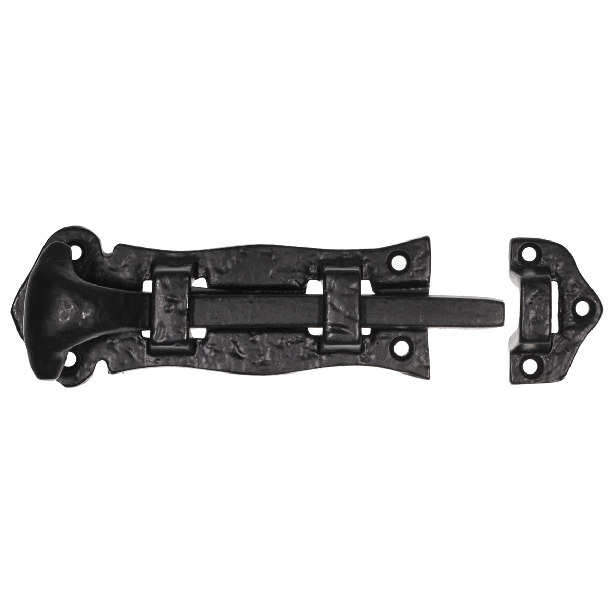 ECLIPSE BLACK ANTIQUE SCROLL PATTERN DOOR BOLT 127 ABK by FRISCO UK SALES LTD