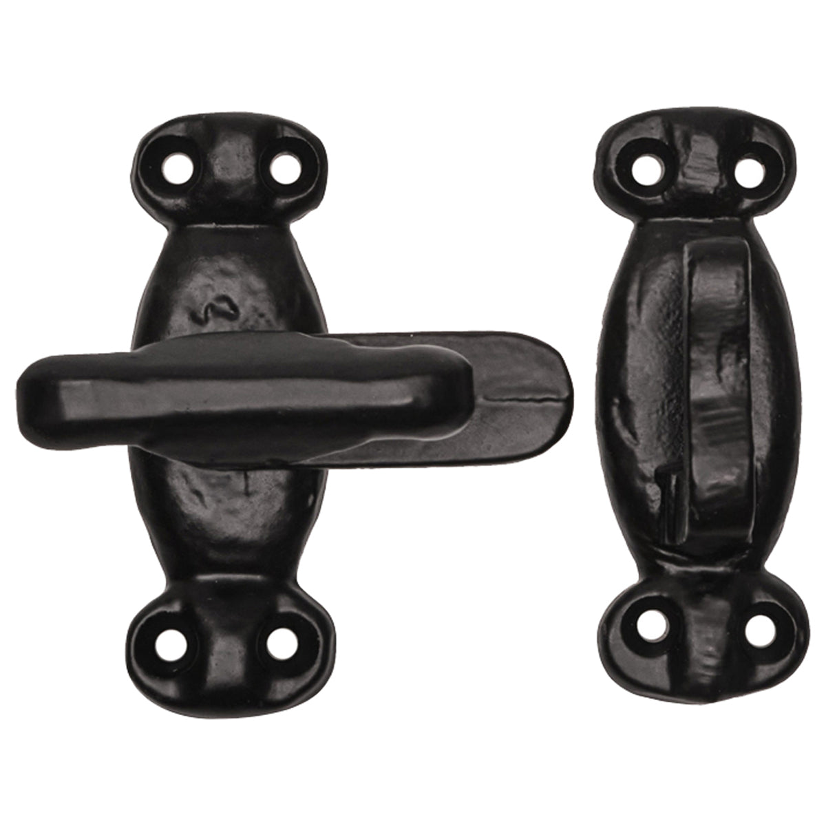 BLACK ANTIQUE CUPBOARD LATCH SET 70 ABK