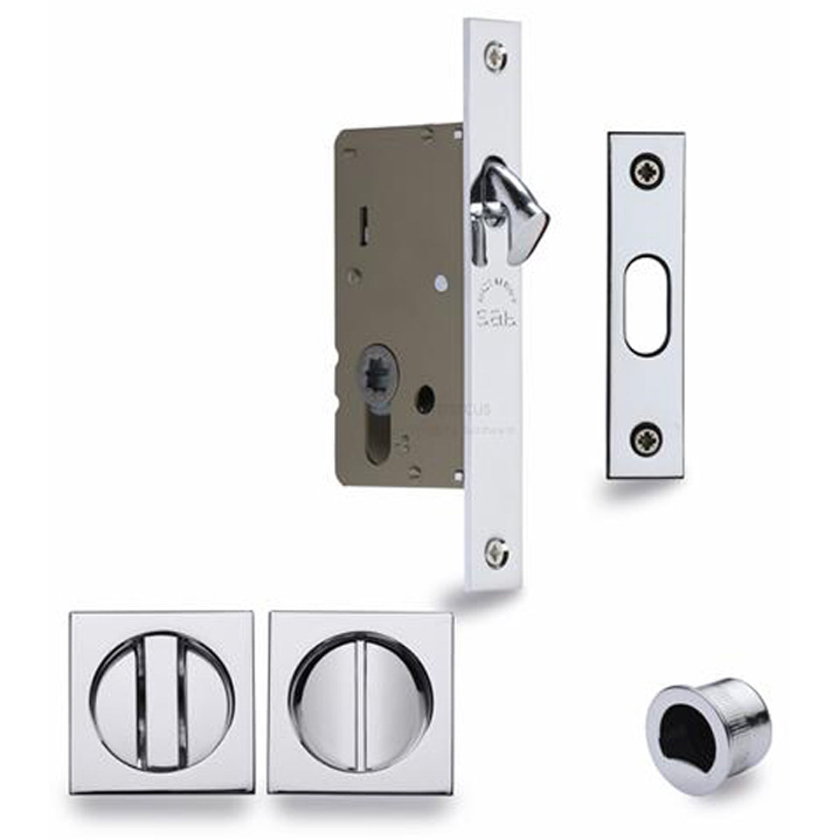 SLIDE FLUSH HANDLE LOCK 55x55 PCP
