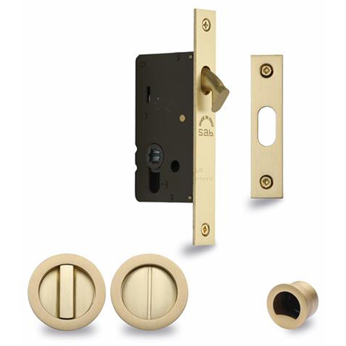 SLIDE FLUSH HANDLE LOCK 55x55 SBR