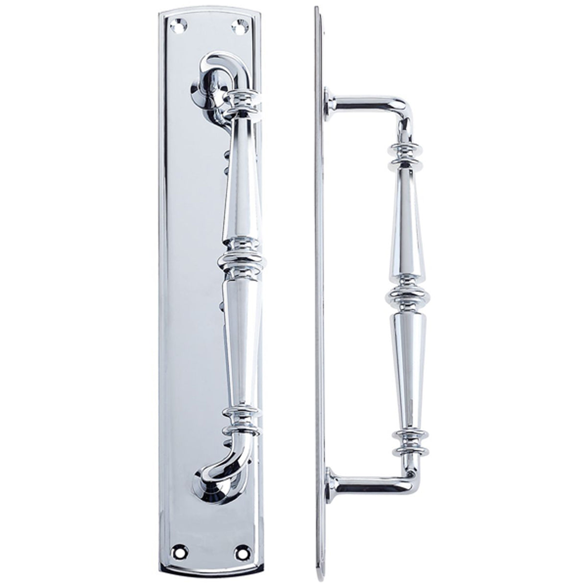 F&B PULL HANDLE+BPLATE 382x65 PCP