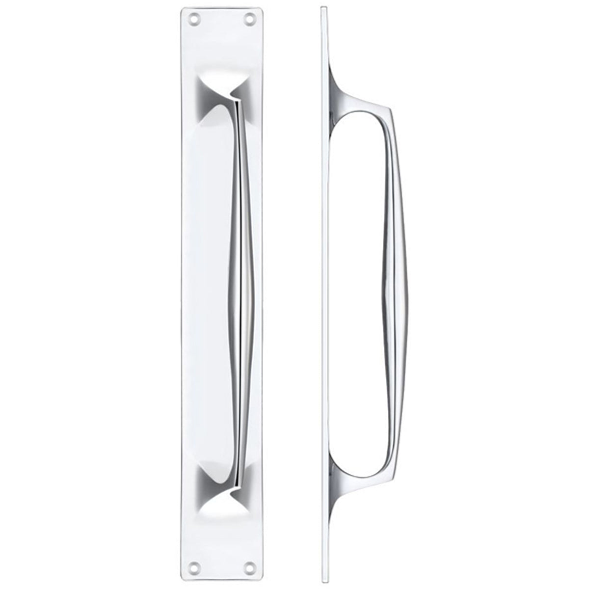 F&B PULL HANDLE+BPLATE 425x60 PCP