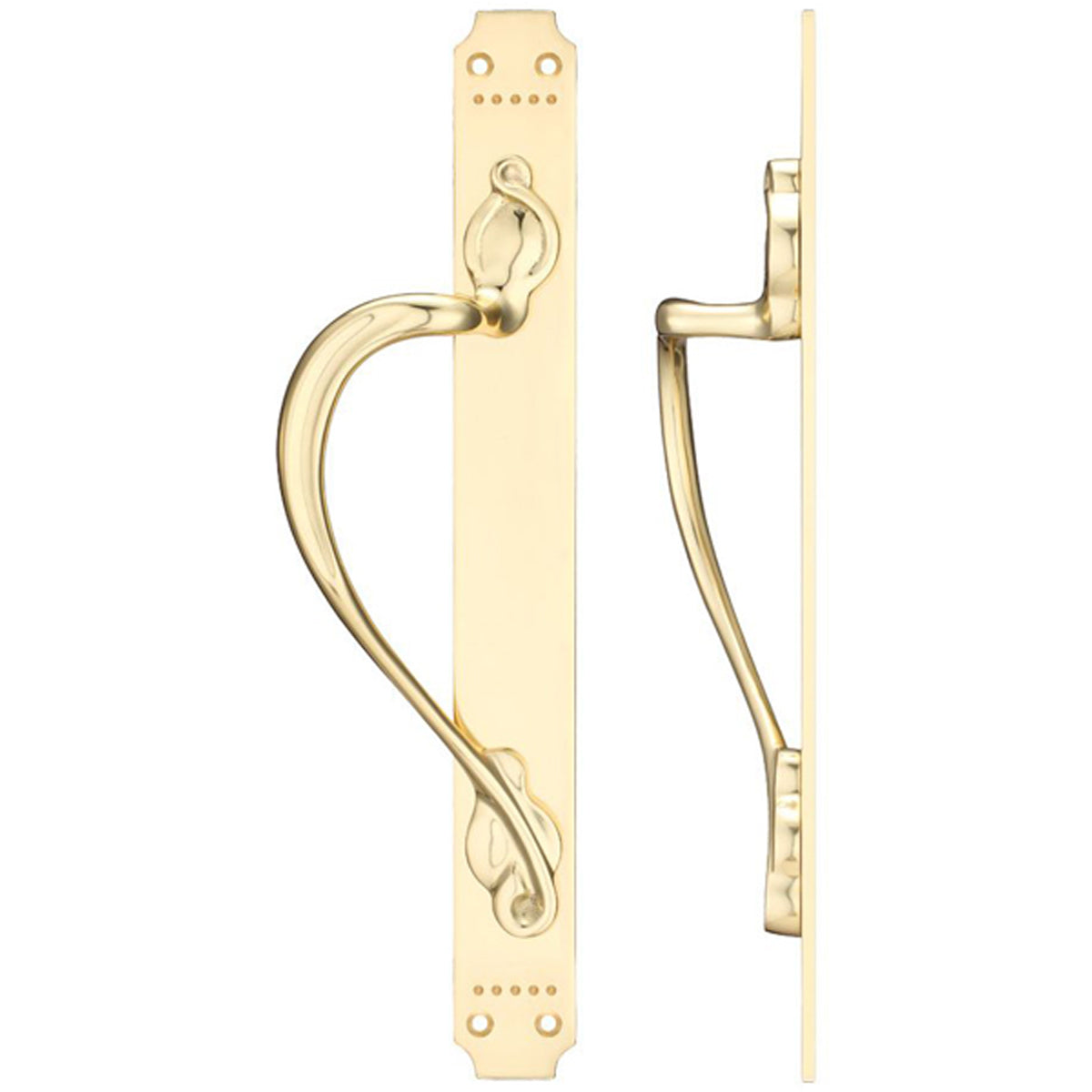 F&B PULL HANDLE+BPL LH 377x42 PBR