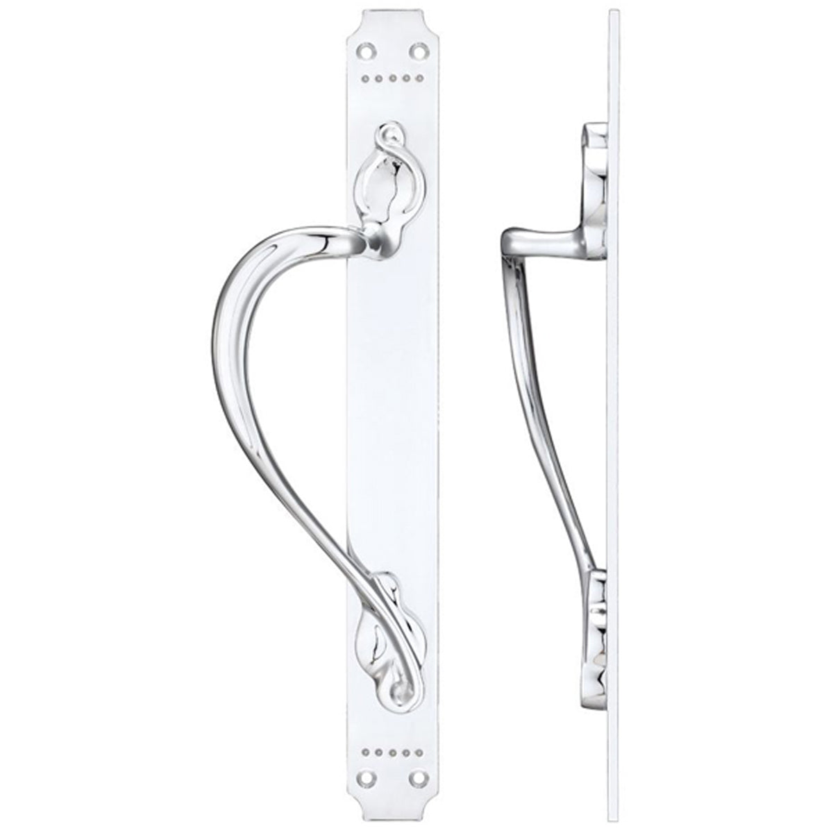 F&B PULL HANDLE+BPL LH 377x42 PCP