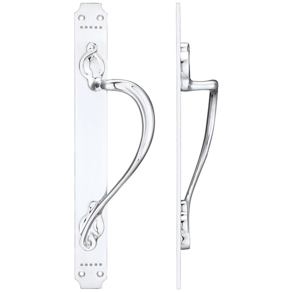 F&B PULL HANDLE+BPL RH 377x42 PCP