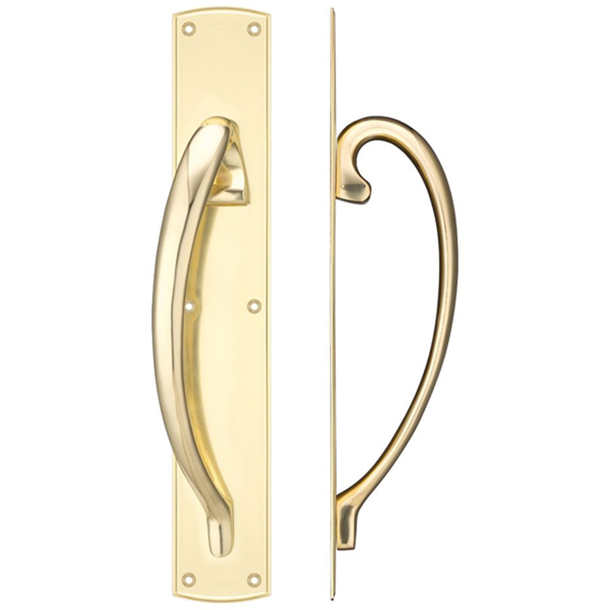 F&B PULL HANDLE+BPL LH 457x76 PBR