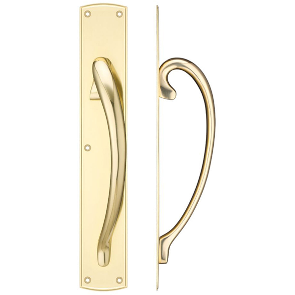 F&B PULL HANDLE+BPL RH 457x76 PBR