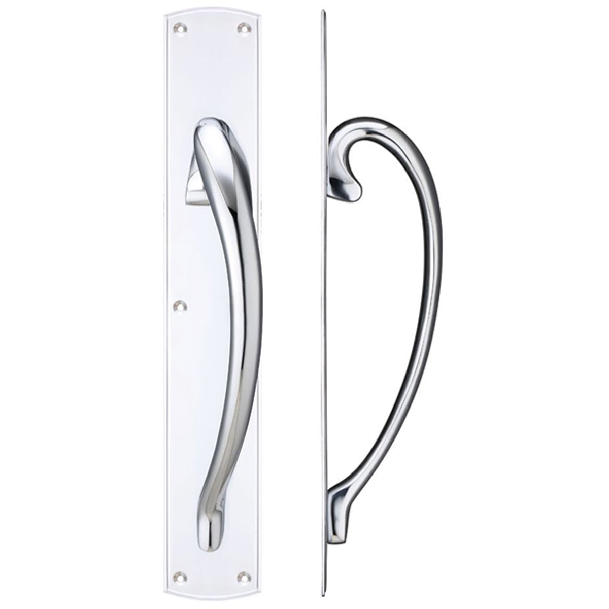 F&B PULL HANDLE+BPL RH 457x76 PCP
