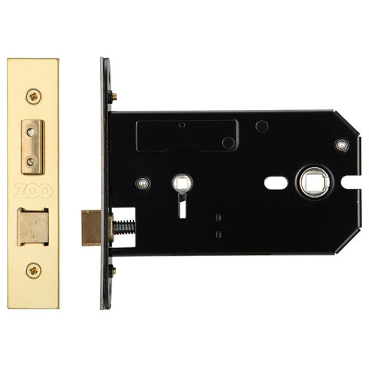 ZUK HORIZ BATHROOM LOCK BS102 PVD