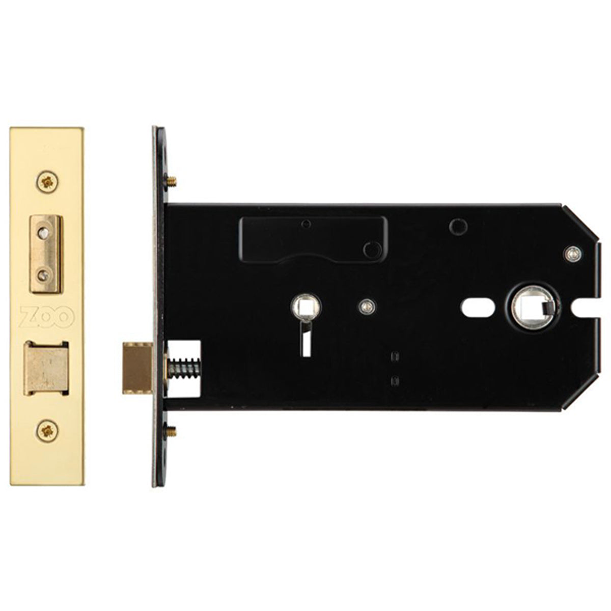 ZUK HORIZ BATHROOM LOCK BS152 PVD