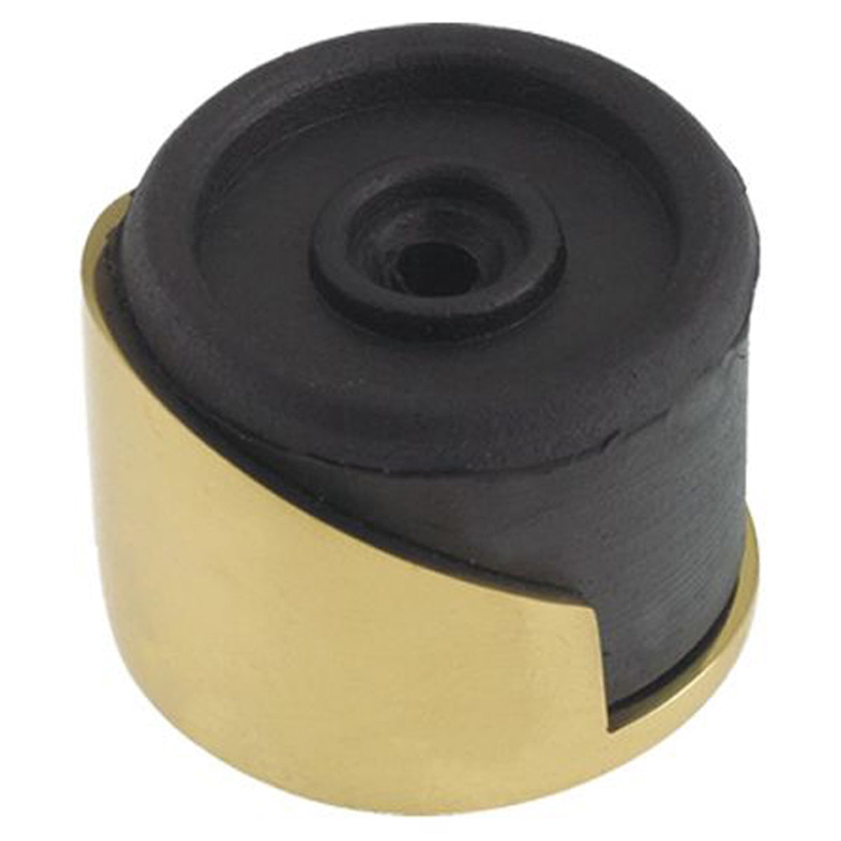ZAB DOOR STOP RND FLOOR D50x28 PBR by ZOO HARDWARE LTD