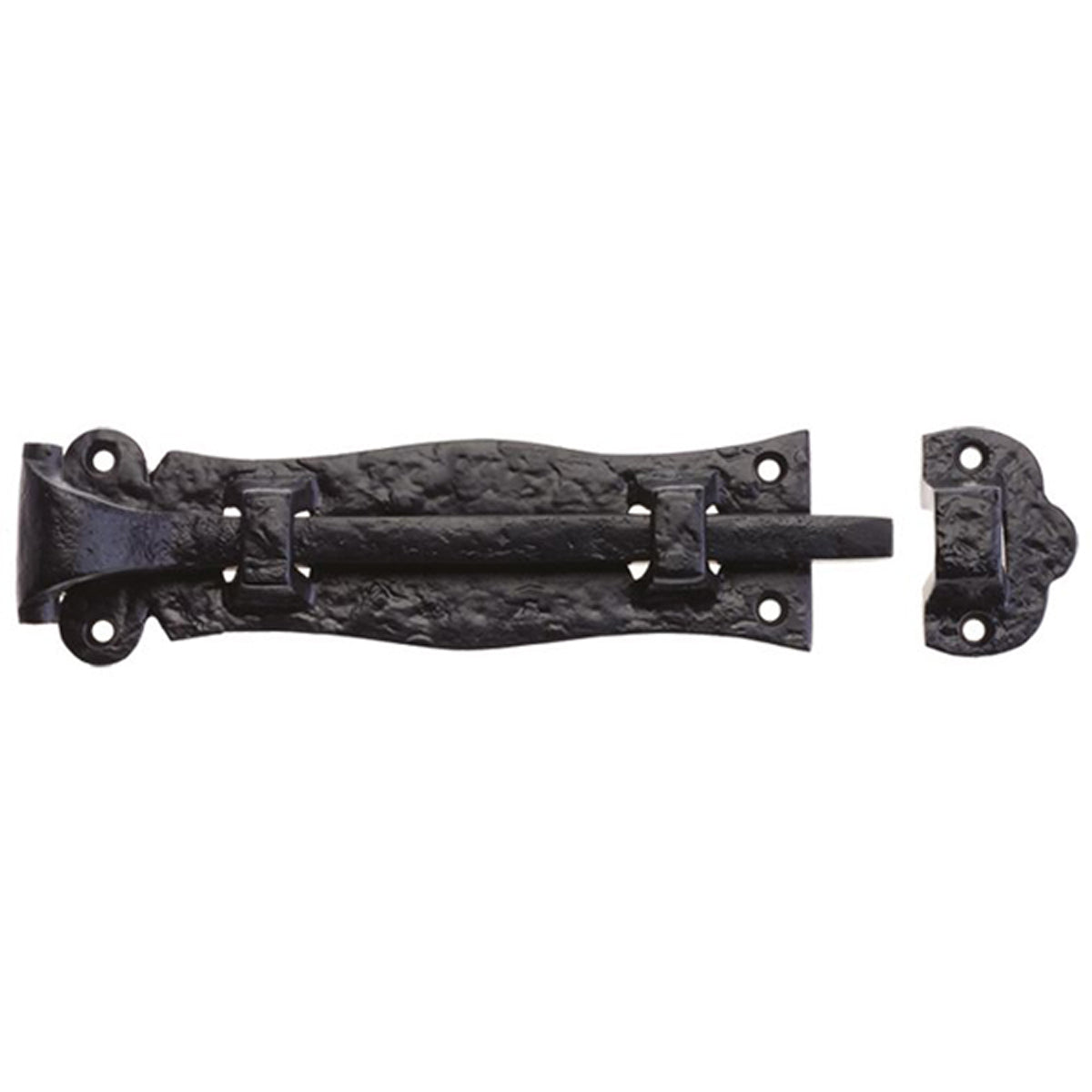 FOX DOOR BOLT PLAIN 152 BLK