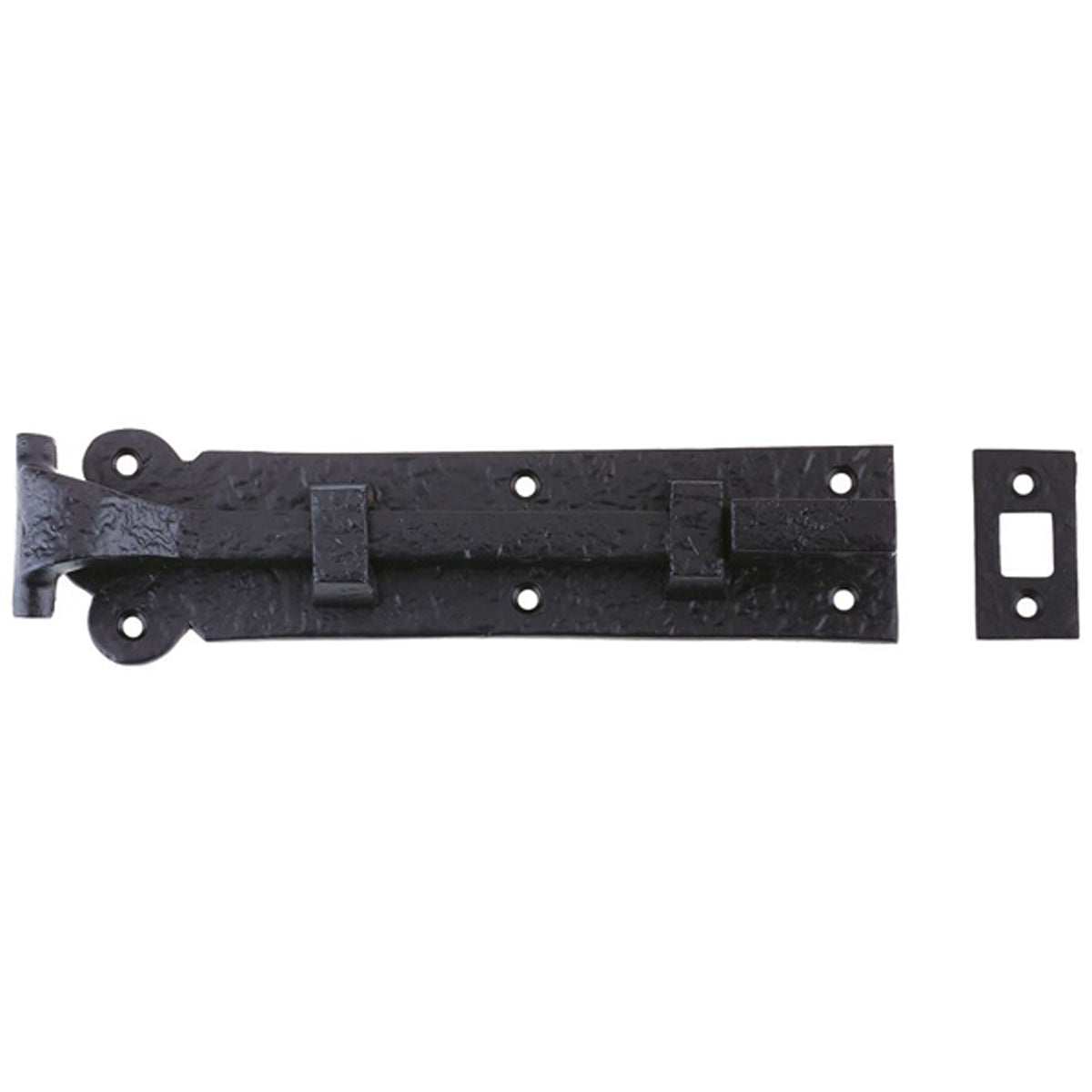 FOX CNK PLAIN DOOR BOLT 200x48 BLK