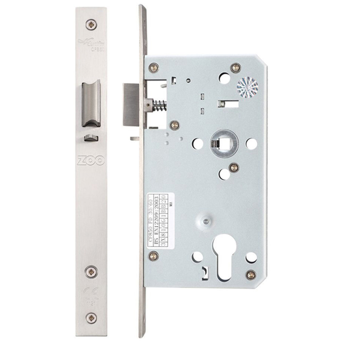 ZDL NIGHT LATCH SQU BS60 72 SSS