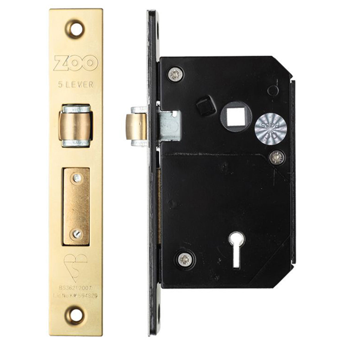 ZBS 5LEVER SASH LOCK BS41 PVD – DFZ157B