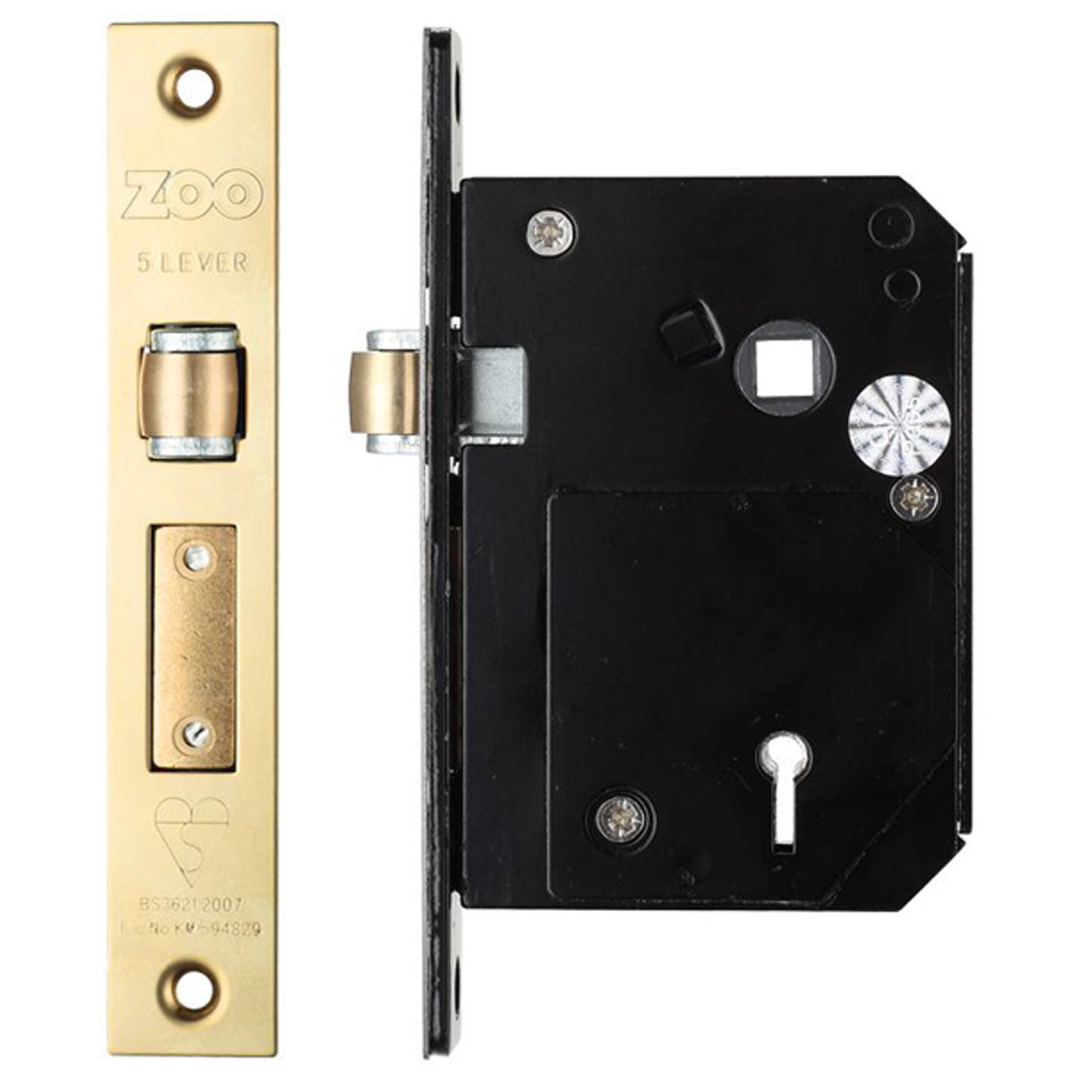 ZBS 5LEVER SASH LOCK BS53 PVD