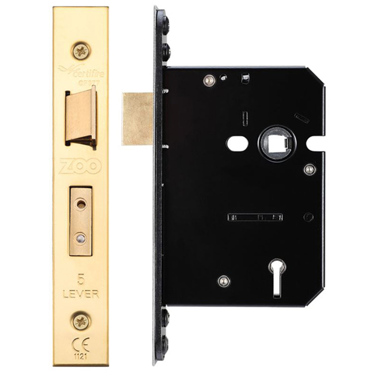 ZUK 5LEVER SASH LOCK BS57 PVD KA
