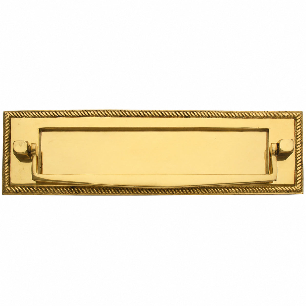 Georgian Trinity Door Letter Plate – 254 × 63mm Polished Brass by FRISCO UK SALES LTD
