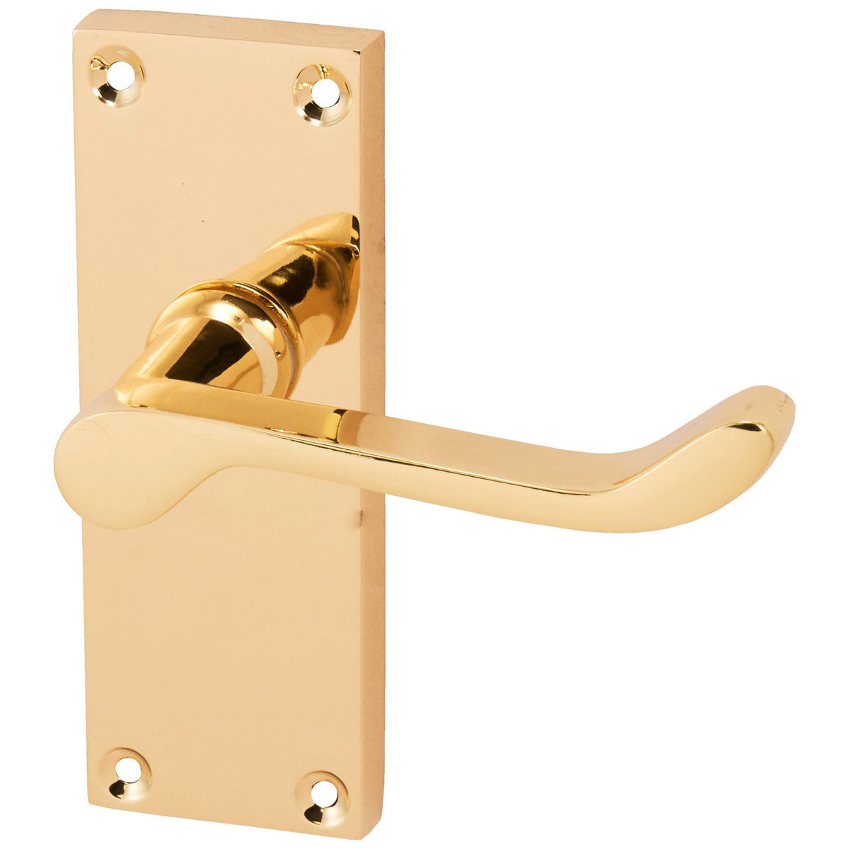 ECLIPSE PICASSO VICTORIAN SCROLL LEVER HANDLE+BACKPLATE LATCH 114x42 PBR PR by FRISCO UK SALES LTD