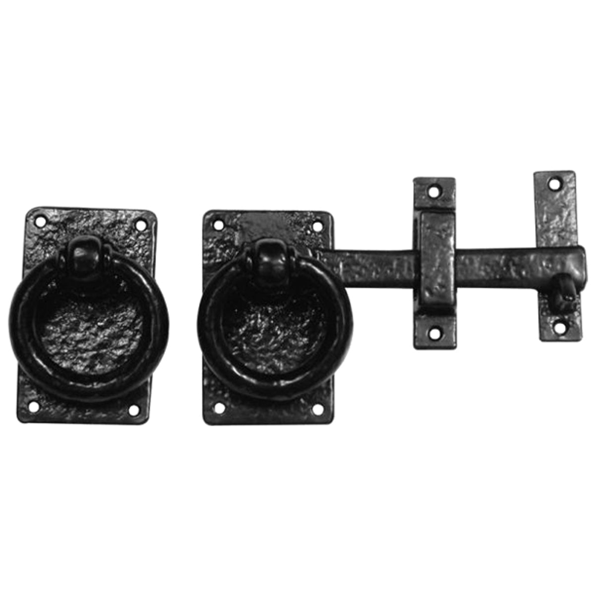 RING GATE LATCH BLACK SET