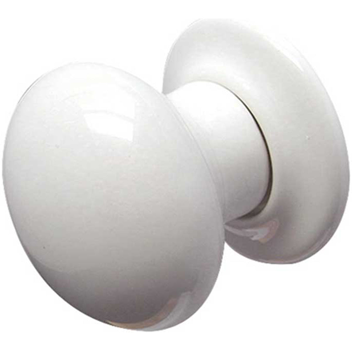 PORCELAIN MORTICE KNOB D62 WHI/PL