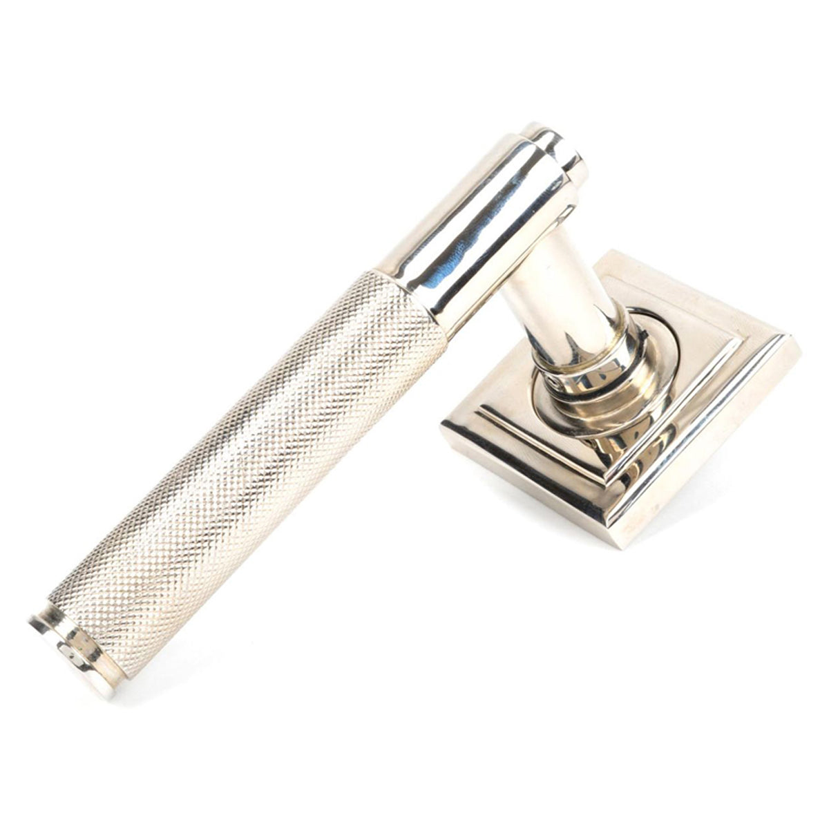BROMPTON LEVER HANDLE+ROSE SPRUNG SQUARE 53x125x70 PNP