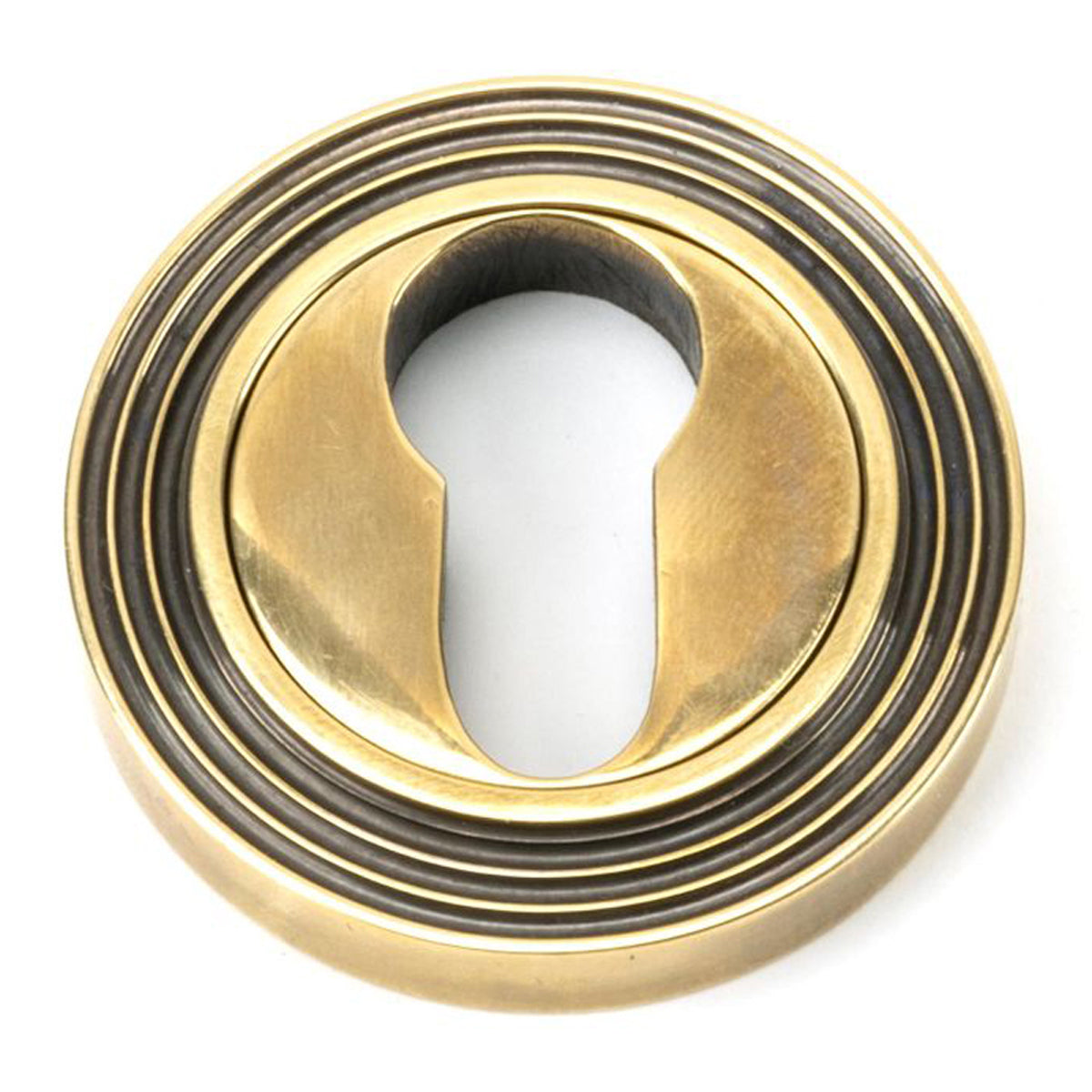 ESCUTCHEON ROUND EURO CNC BEEHIVE 53x8 AGBR