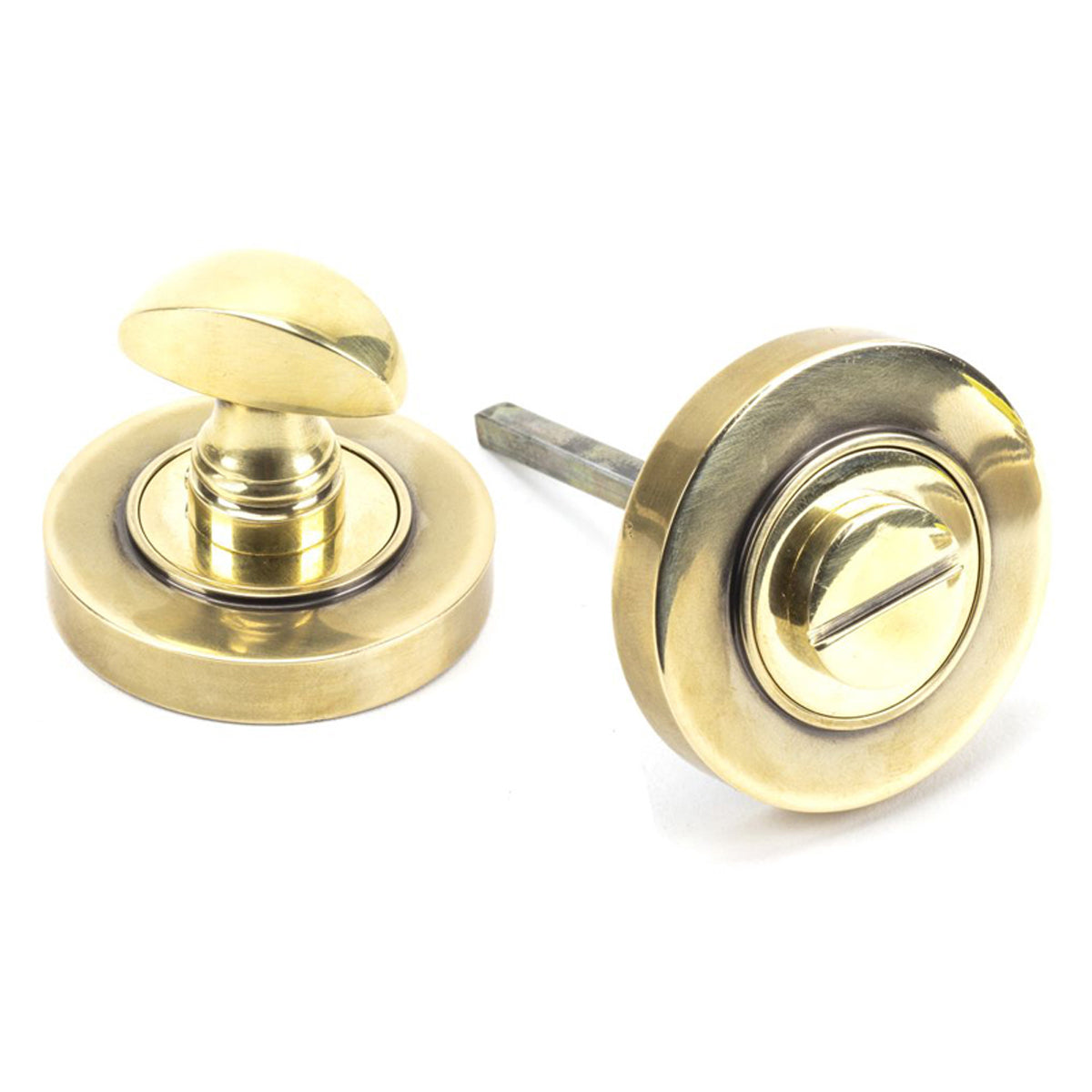 THUMBTURN SET ROUND CNC PLAIN 53x45 AGBR