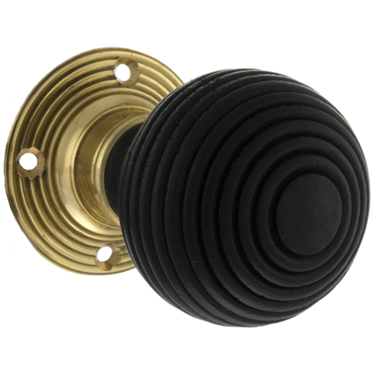 OLD ENGLISH WHITBY MORTICE KNOB D55x85 EBO/PBR