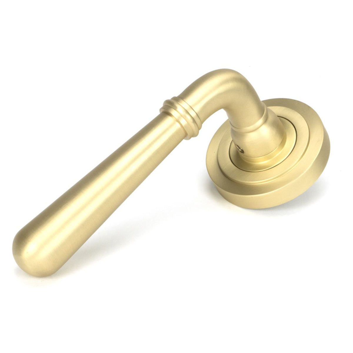 NEWBURY LEVER HANDLE+ROSE SPRUNG ART DECO 53x126x64 SBR