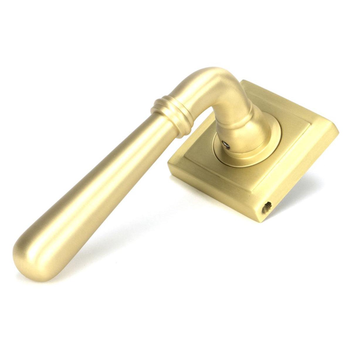 NEWBURY LEVER HANDLE+ROSE SPRUNG SQUARE 53x126x64 SBR